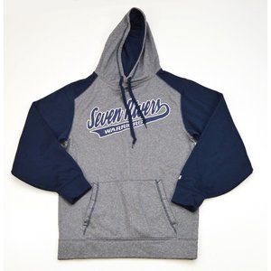 Badger Sport Hoodie‎ Sweatshirt Mens Size XS Gray/Blue - Seven Rivers Warriors